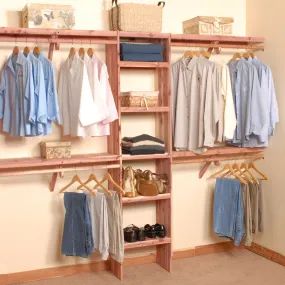 10' Deluxe Solid Wall Closet Organization Kit (121.5") | 12.5" Deep
