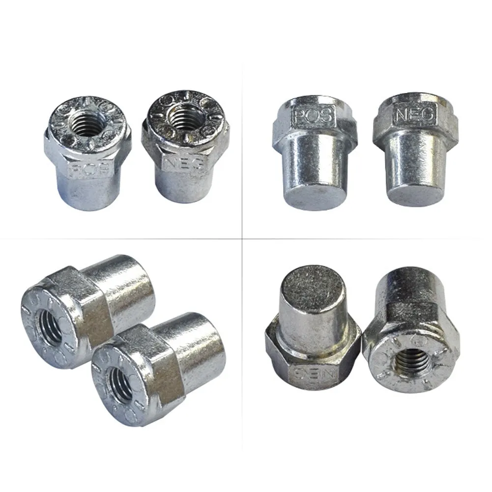 2pcs Car Alloy Positive Negative Battery Top Post Terminal