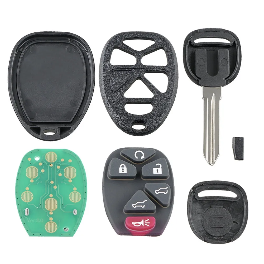2pcs Car Remote Control Key Fob Replacement Right Slot With 46