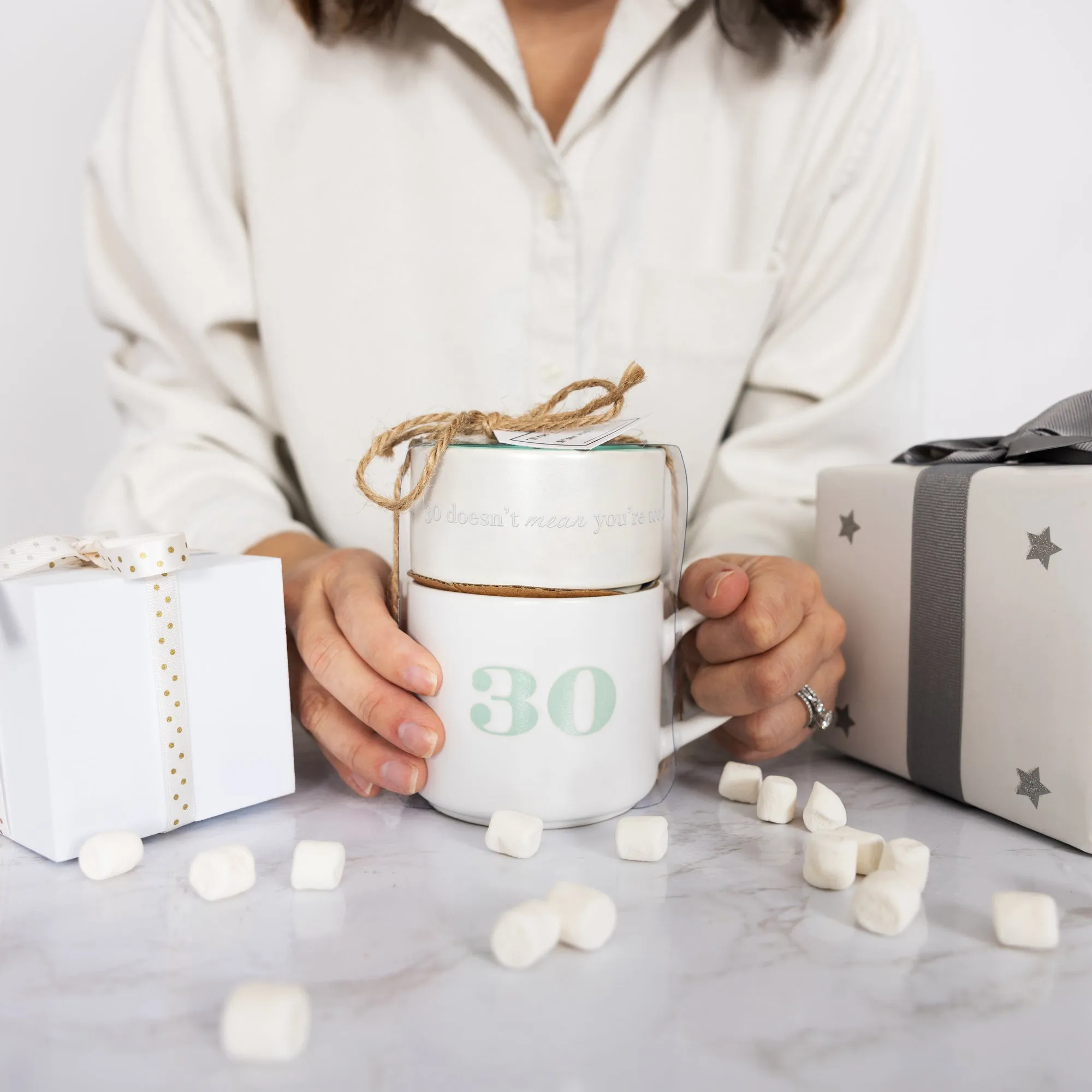30 Stacking Mug and Candle Set 100% Soy Wax Scent: Tranquility