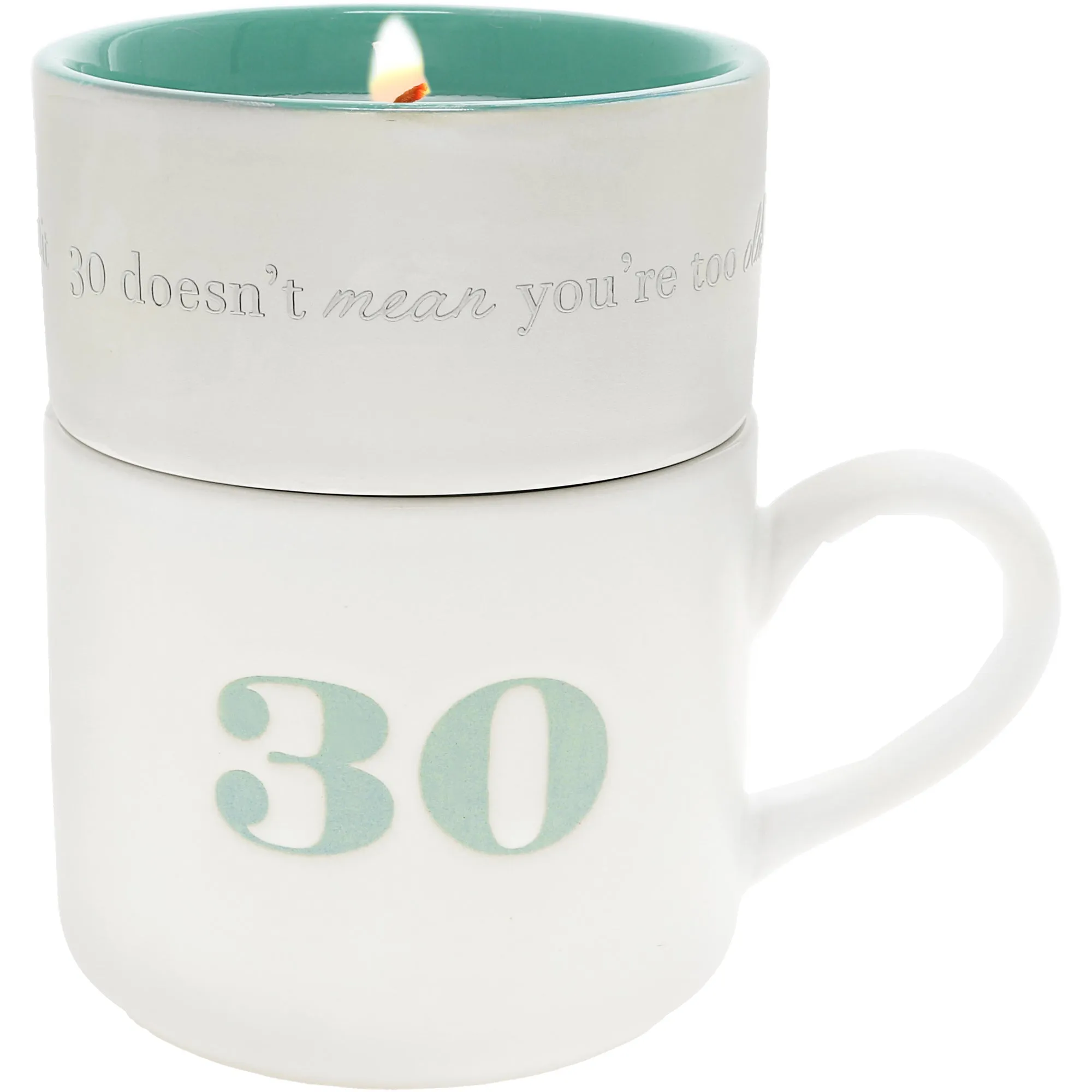 30 Stacking Mug and Candle Set 100% Soy Wax Scent: Tranquility
