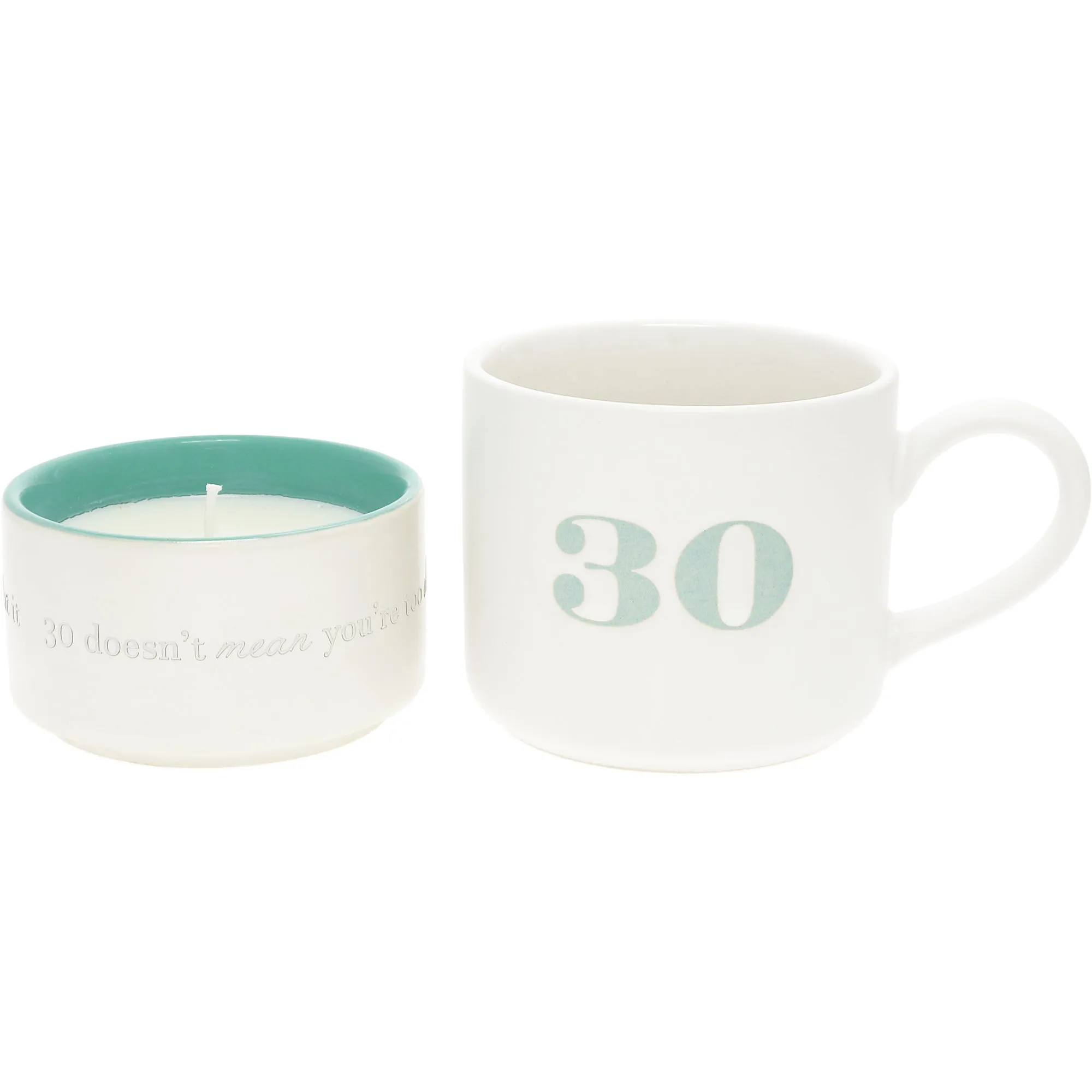 30 Stacking Mug and Candle Set 100% Soy Wax Scent: Tranquility