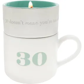 30 Stacking Mug and Candle Set 100% Soy Wax Scent: Tranquility