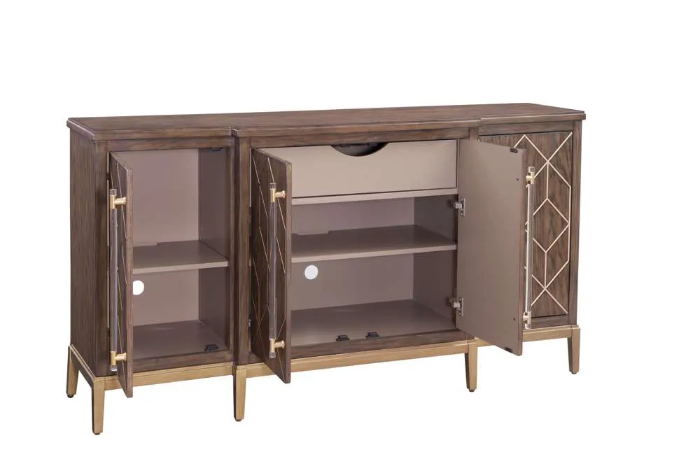 36"H Perrine Brown Oak Server