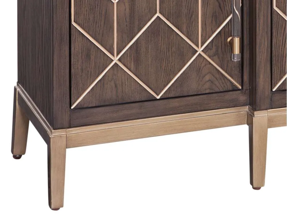 36"H Perrine Brown Oak Server