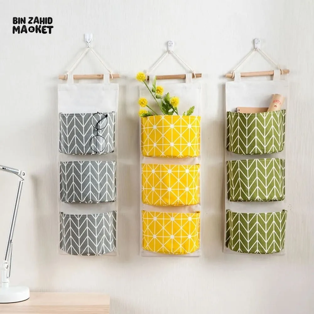 3X GRIDS WALL HANGING STORAGE ORGANIZER