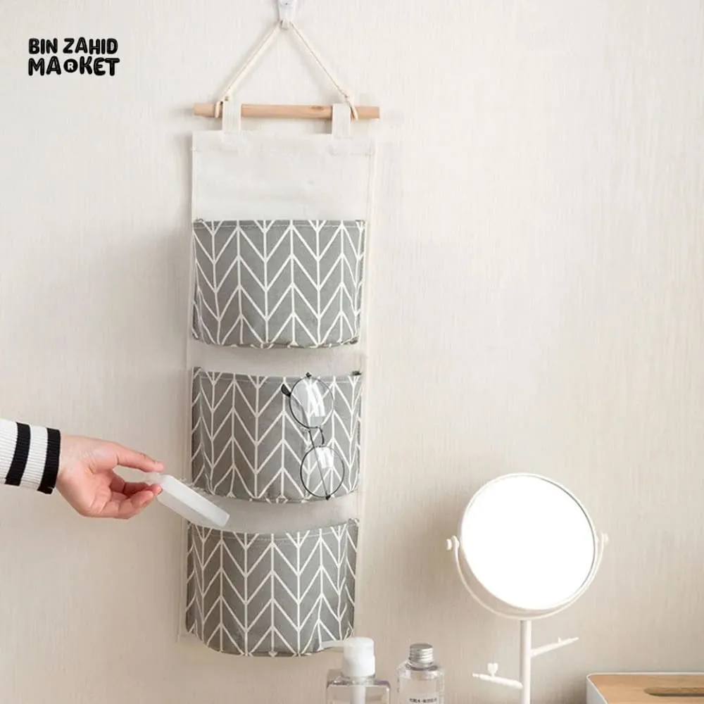 3X GRIDS WALL HANGING STORAGE ORGANIZER