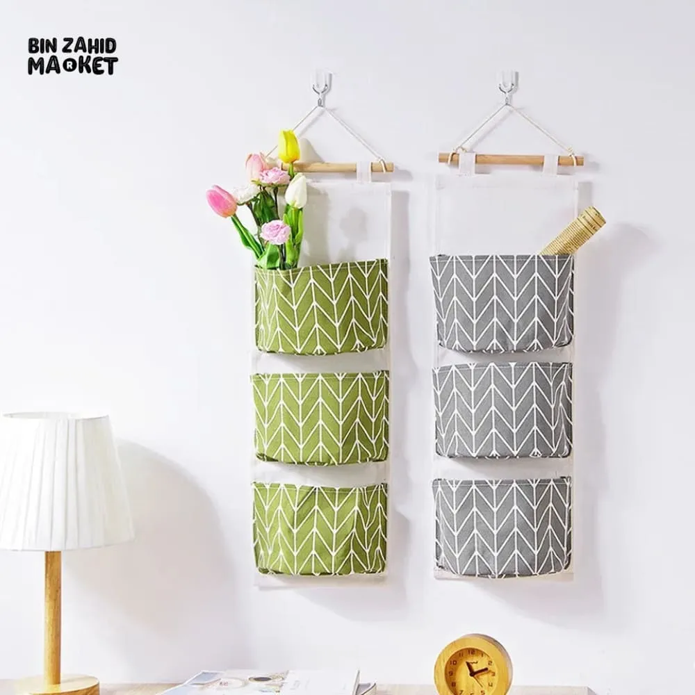 3X GRIDS WALL HANGING STORAGE ORGANIZER