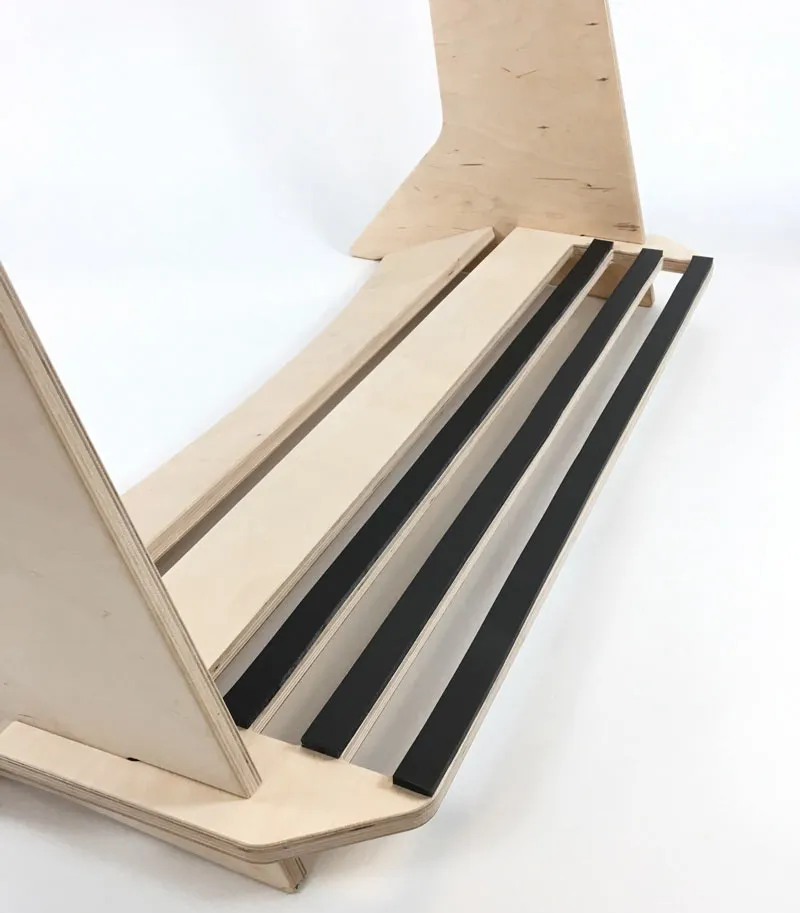 4 Surfboards | Wood Freestanding Rack