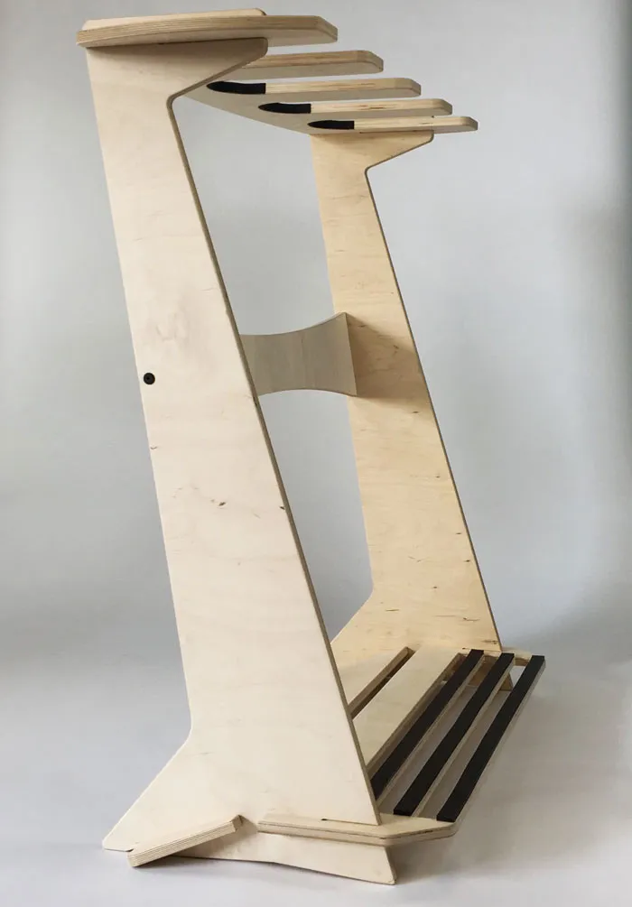 4 Surfboards | Wood Freestanding Rack