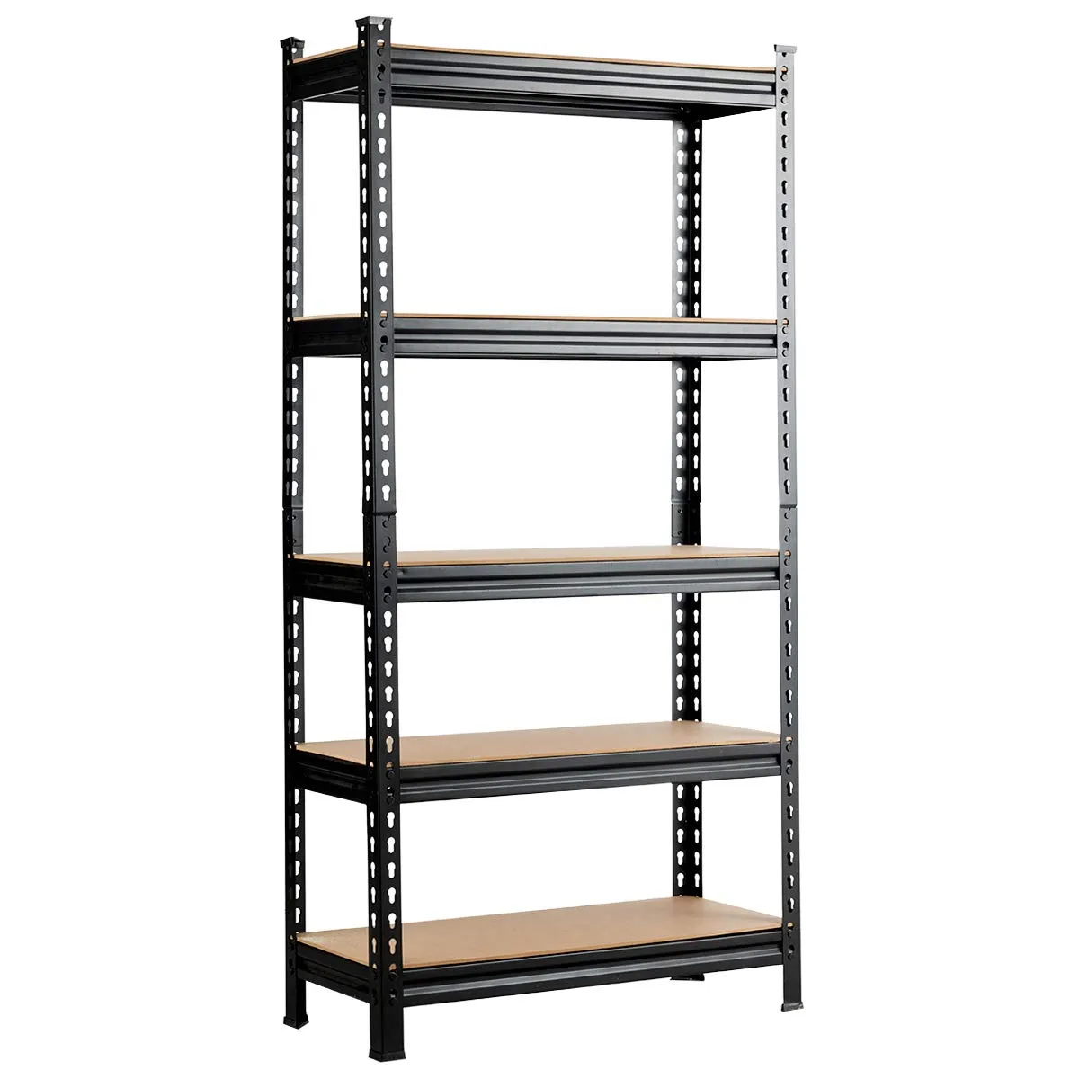 5-Tier Storage Shelves, Heavy Duty Steel Frame Muscle Rack 60in Garage Shelf