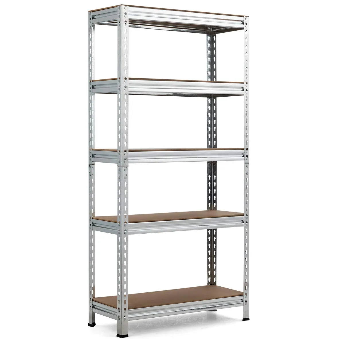 5-Tier Storage Shelves, Heavy Duty Steel Frame Muscle Rack 60in Garage Shelf
