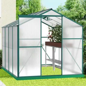 6ft x 8ft Aluminum Alloy Frame Outdoor Greenhouse