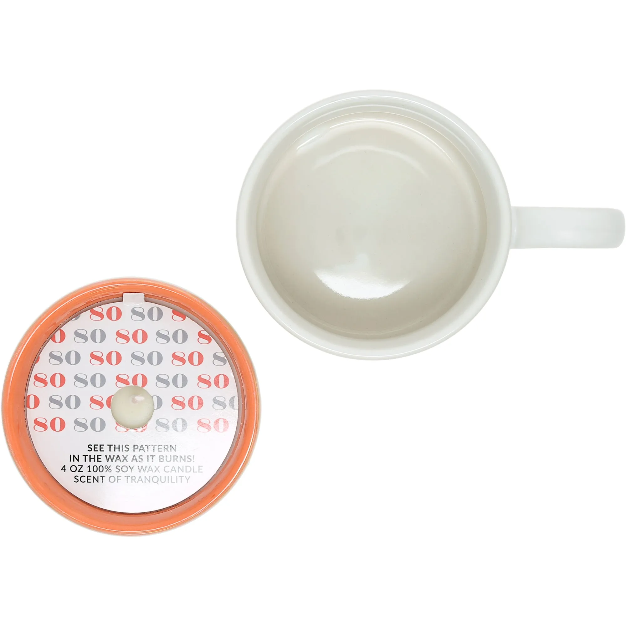 80 Stacking Mug and Candle Set 100% Soy Wax Scent: Tranquility