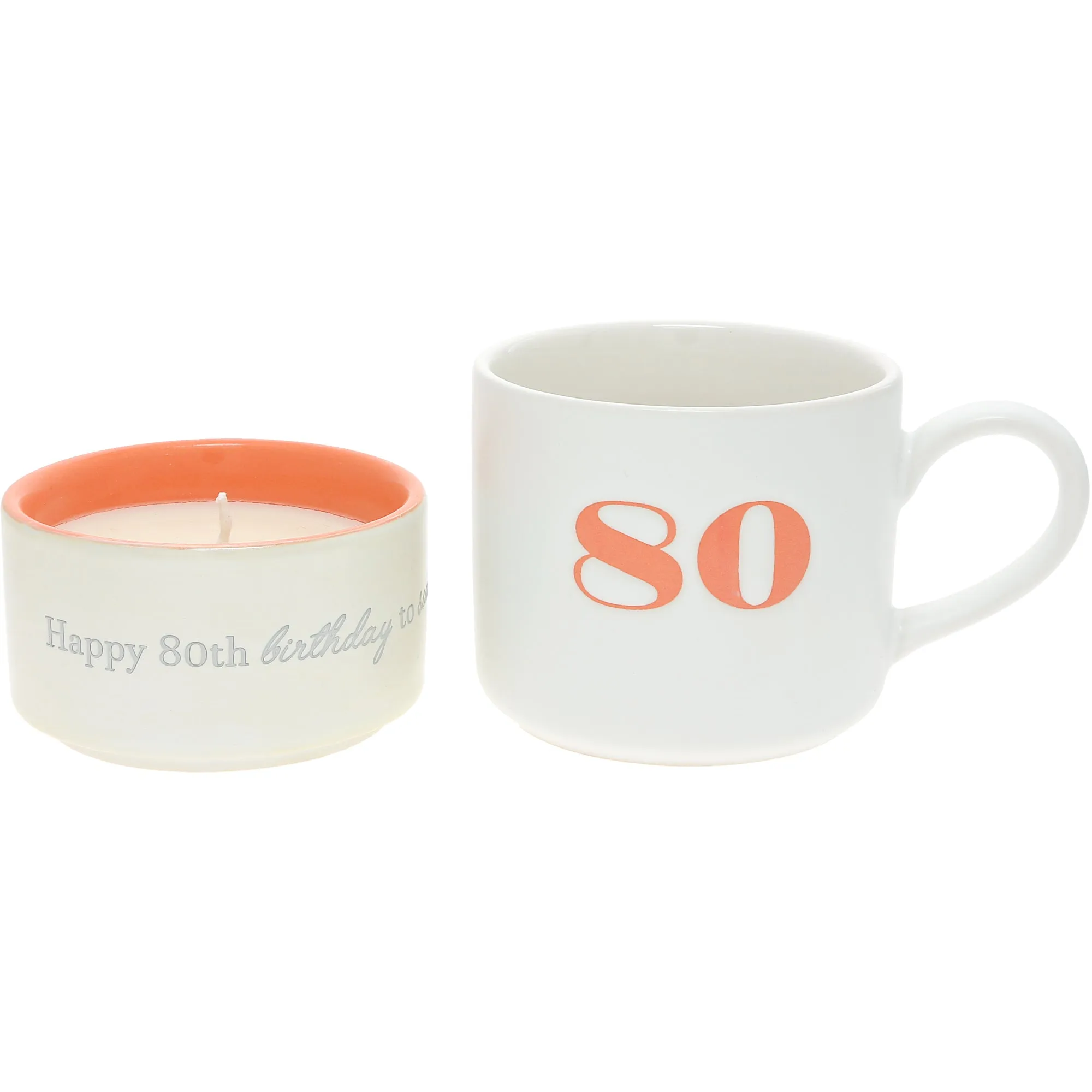80 Stacking Mug and Candle Set 100% Soy Wax Scent: Tranquility