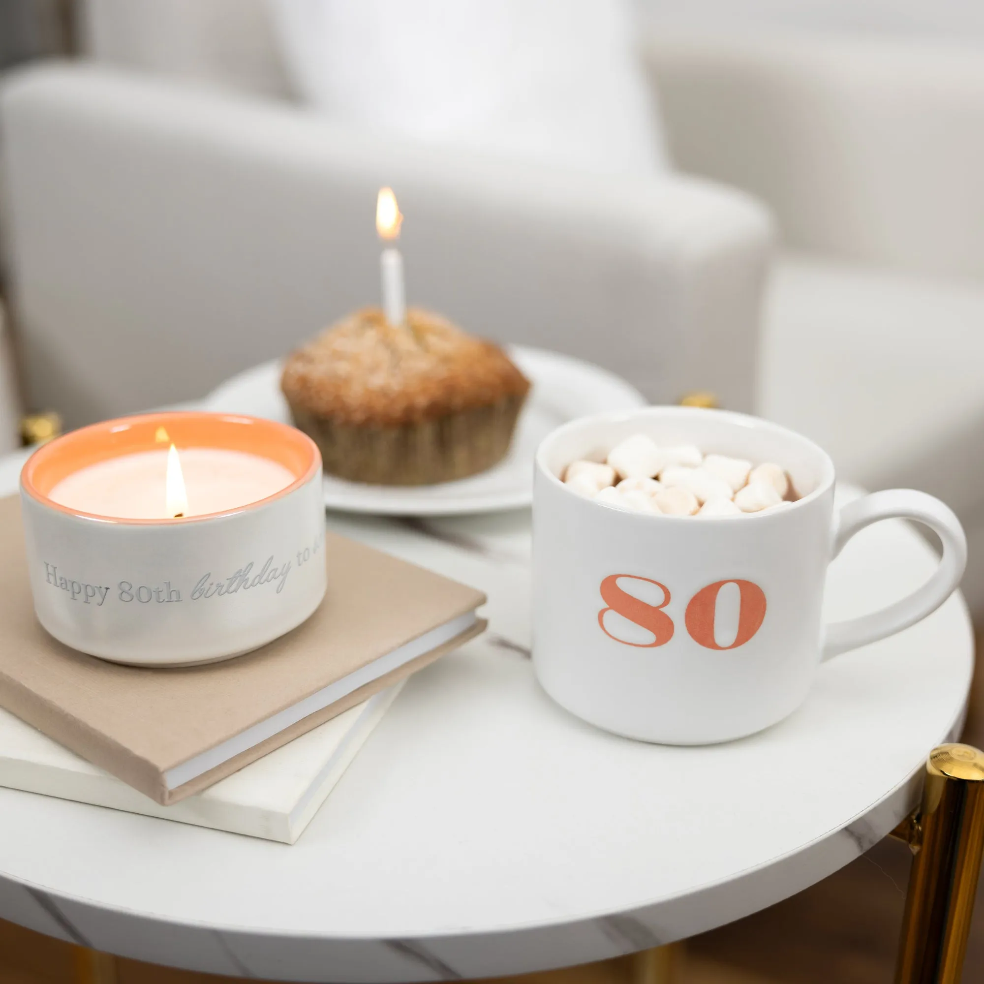 80 Stacking Mug and Candle Set 100% Soy Wax Scent: Tranquility