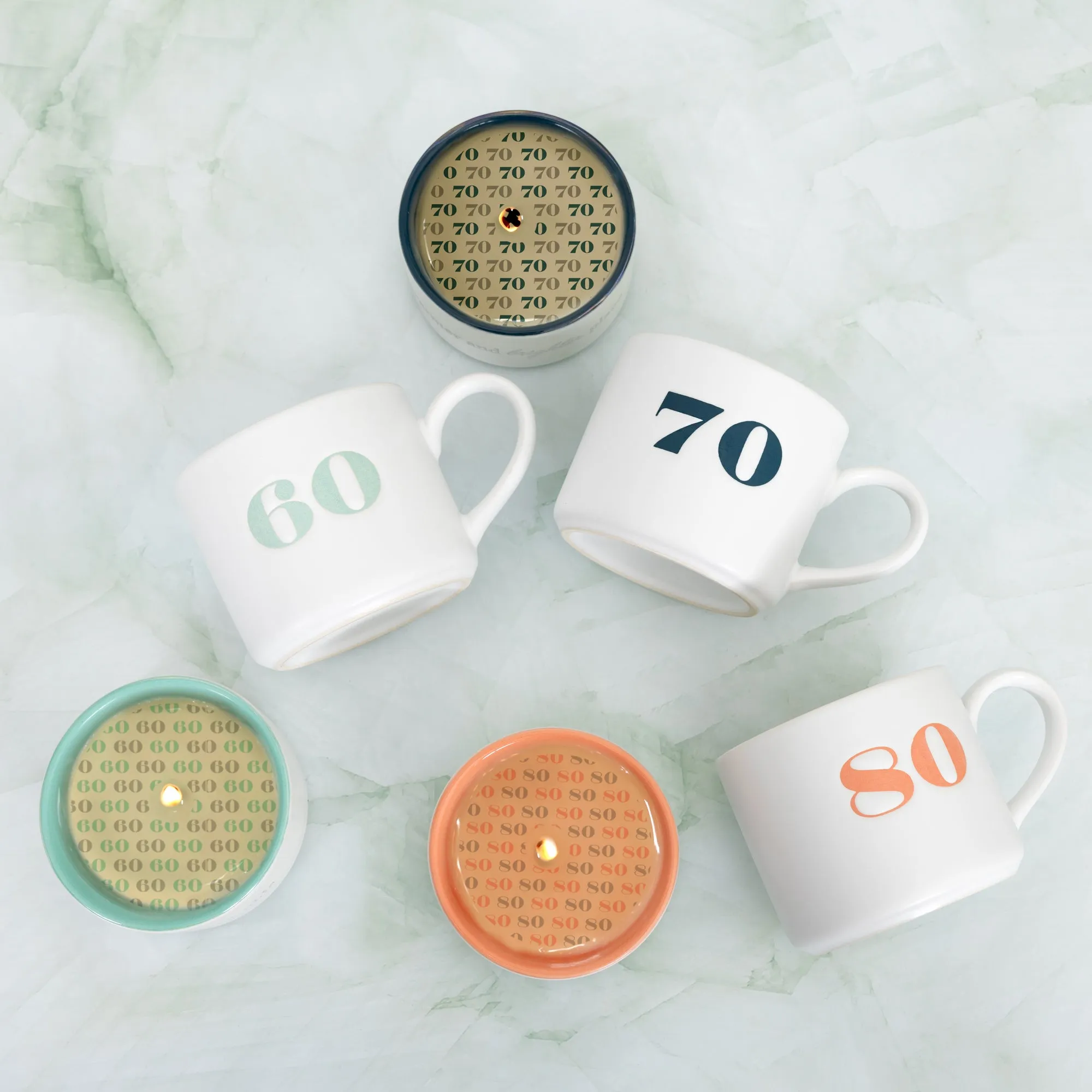 80 Stacking Mug and Candle Set 100% Soy Wax Scent: Tranquility
