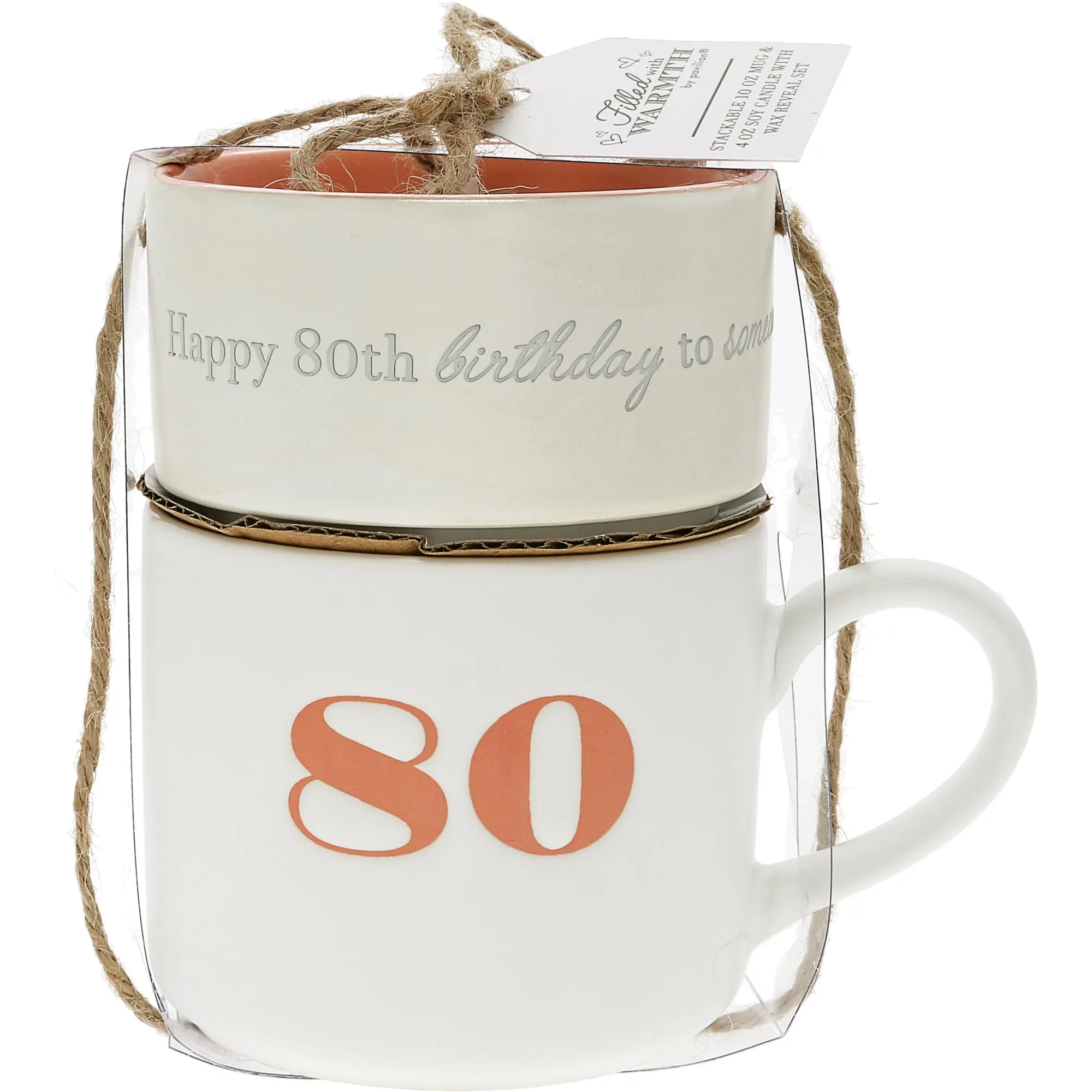 80 Stacking Mug and Candle Set 100% Soy Wax Scent: Tranquility