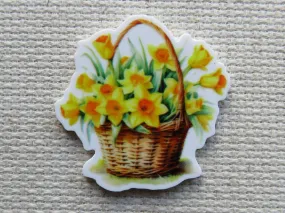 A Basket of Daffodils Needle Minder, Cover Minder, Magnet