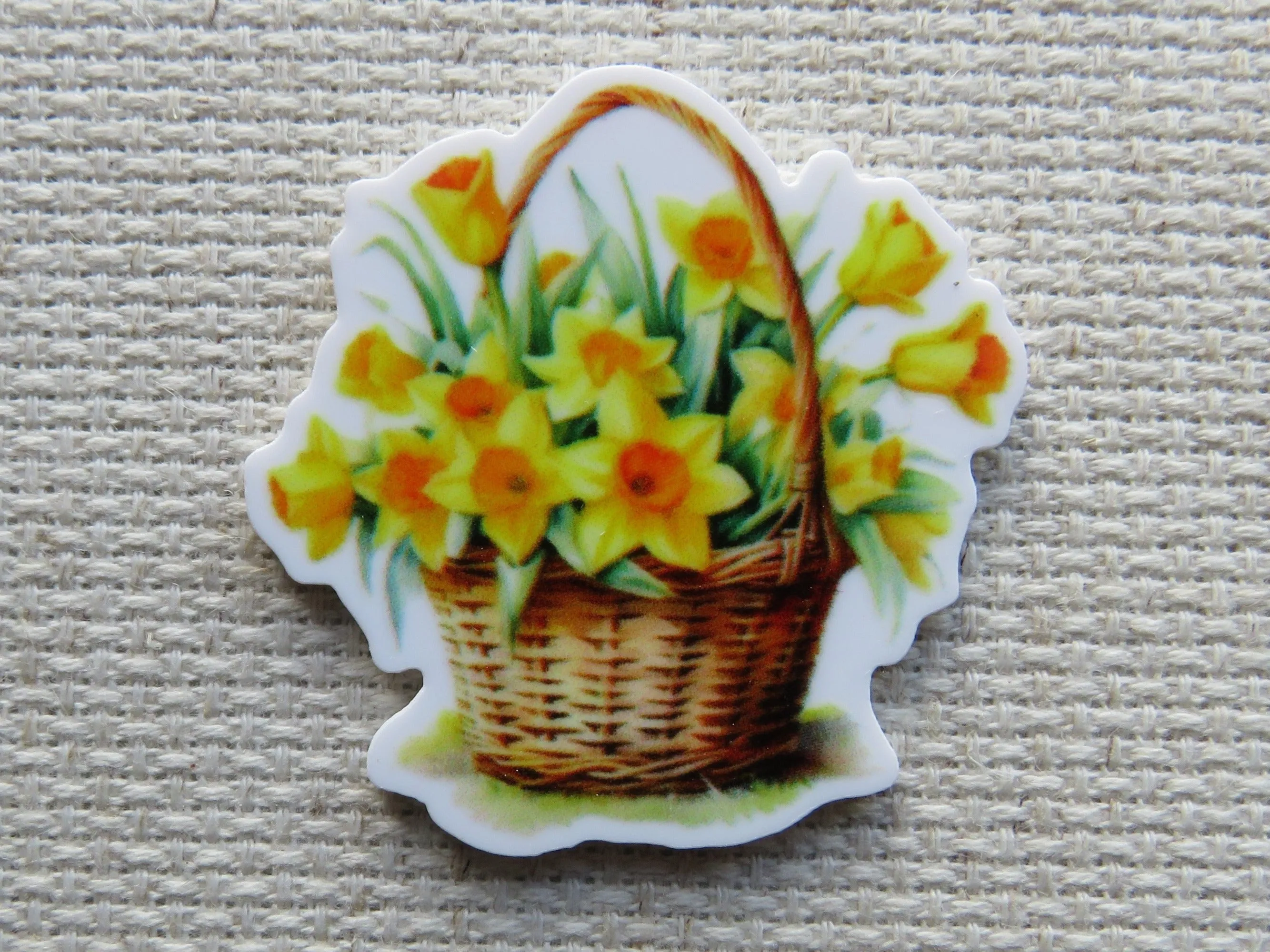 A Basket of Daffodils Needle Minder, Cover Minder, Magnet