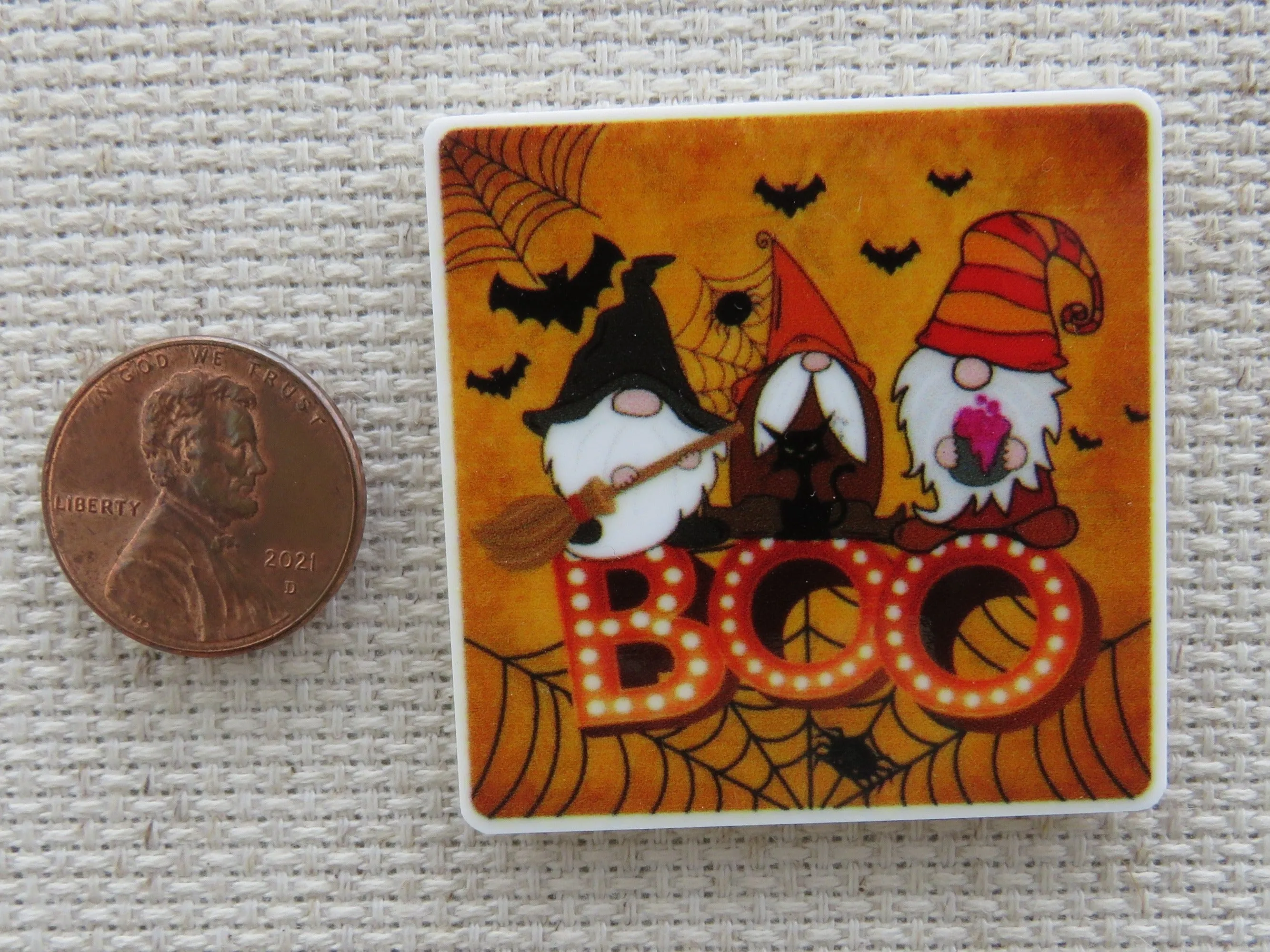 A Trio of Halloween Gnomes Needle Minder, Cover Minder, Magnet LAST ONE!