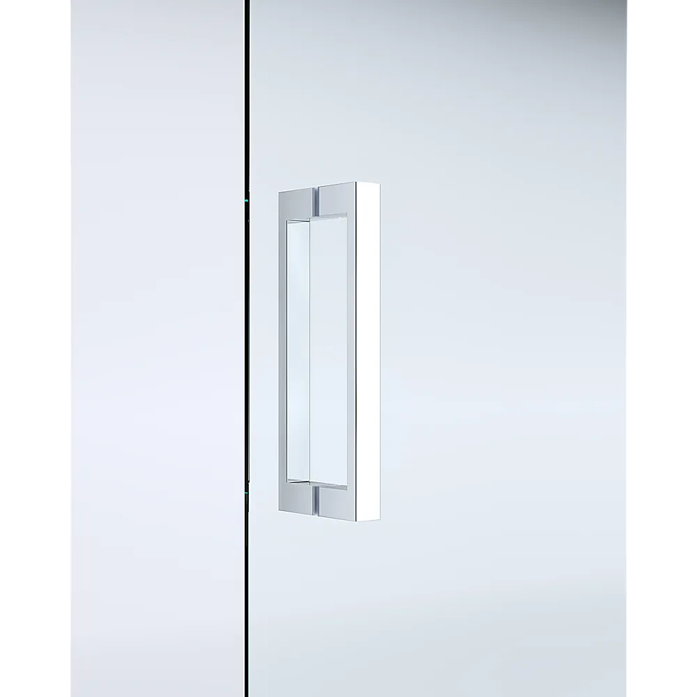 Adjustable 900x1000mm Double Sliding Door Glass Shower Screen in Chrome