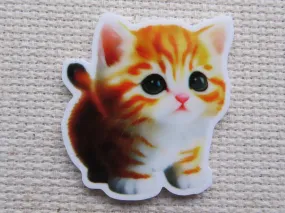 Adorable Orange Tabby Kitten Needle Minder, Cover Minder, Magnet
