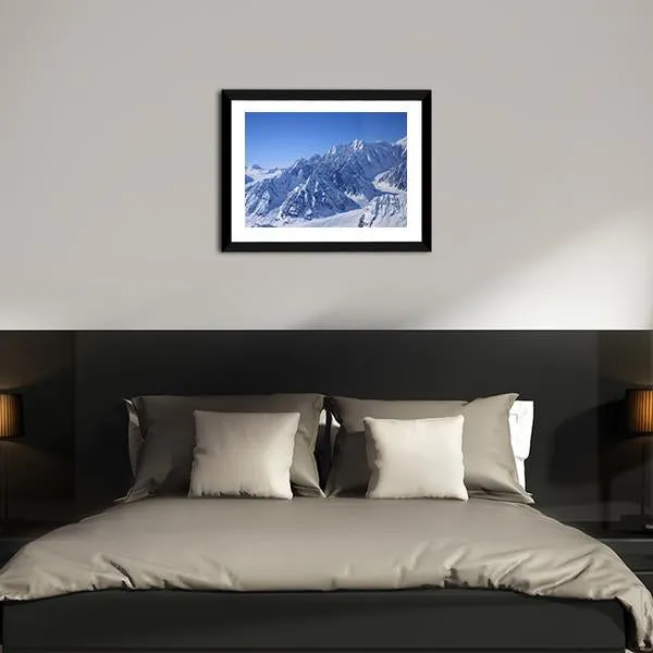 Alaskan Mountain Covered With Snow Canvas Wall Art