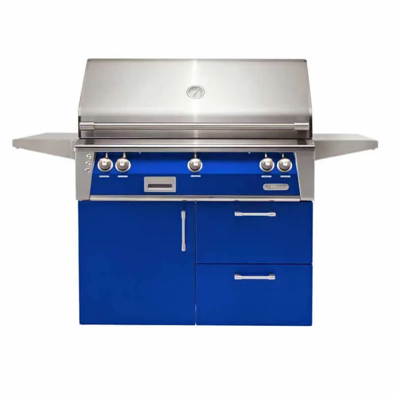 Alfresco ALXE 42-Inch Gas Grill on Deluxe Cart With Sear Burner And Rotisserie