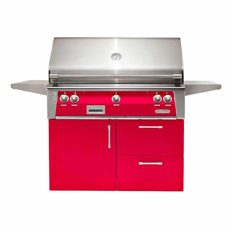 Alfresco ALXE 42-Inch Gas Grill on Deluxe Cart With Sear Burner And Rotisserie