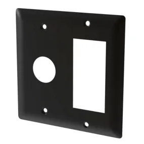 Amba AJ-DGP-MB Double Gang Plate in Matte Black