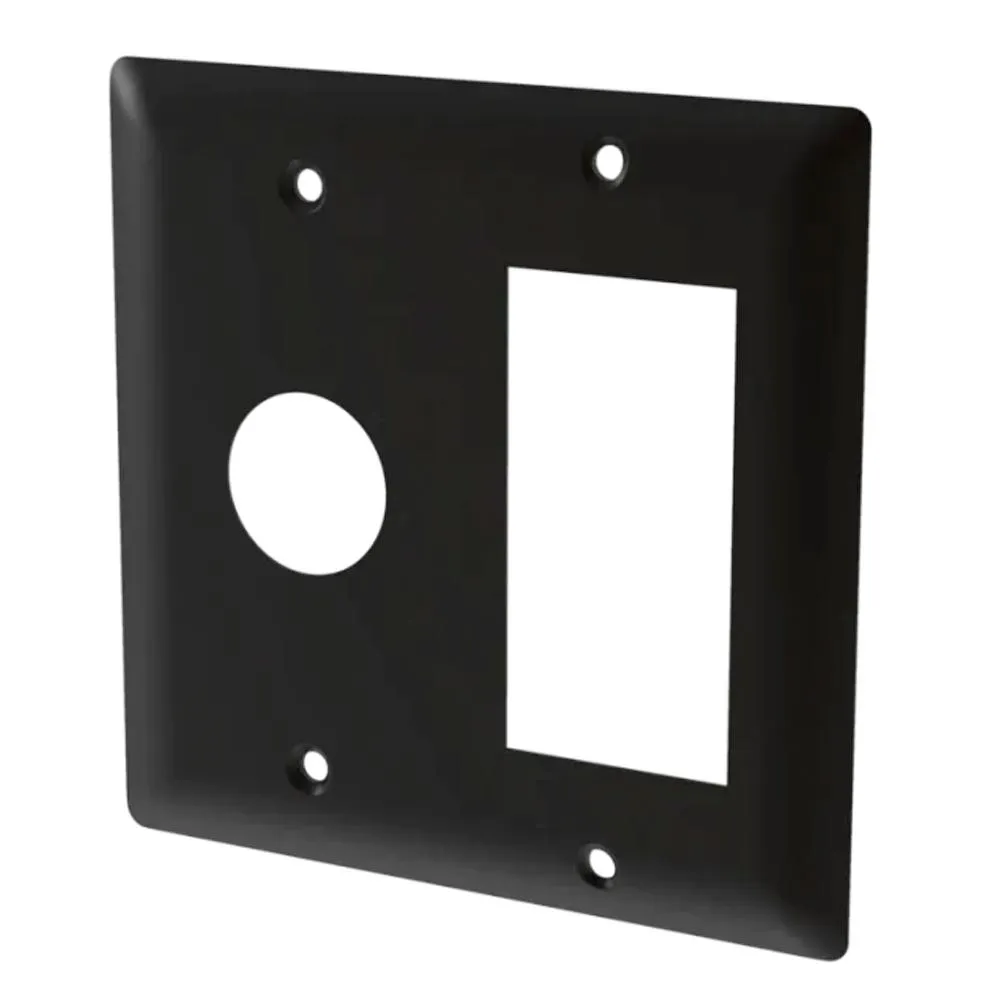 Amba AJ-DGP-MB Double Gang Plate in Matte Black