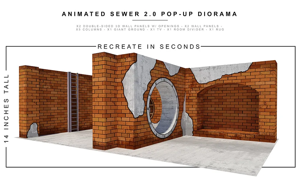 Animated Sewer 2.0 Pop-Up Diorama 1/12