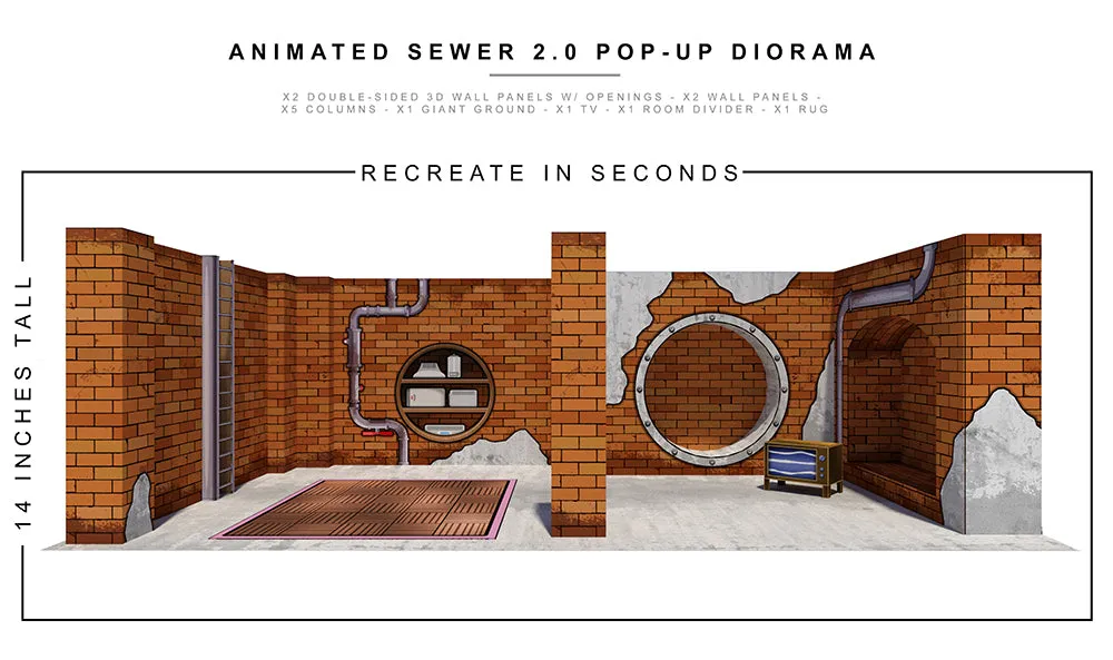 Animated Sewer 2.0 Pop-Up Diorama 1/12