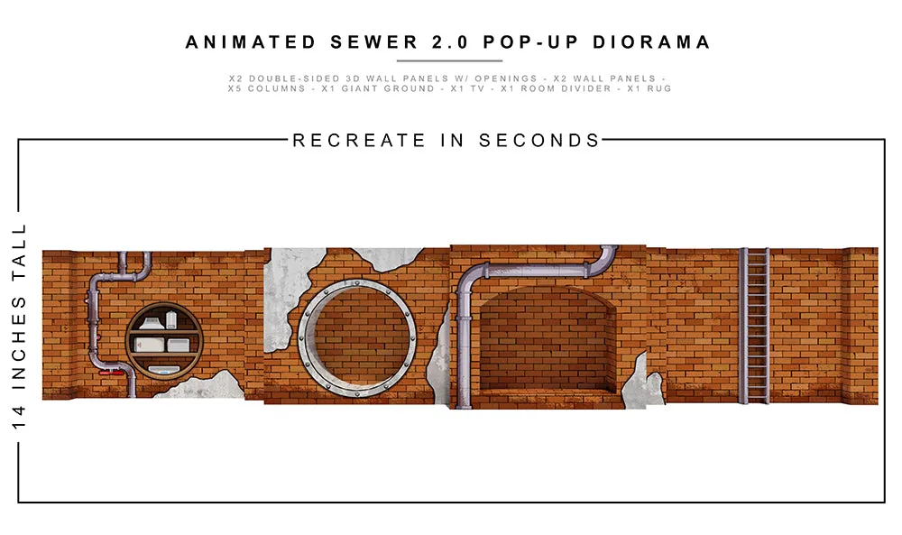 Animated Sewer 2.0 Pop-Up Diorama 1/12