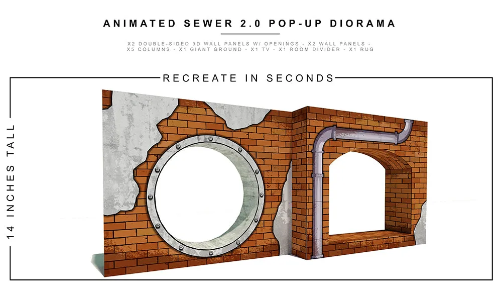 Animated Sewer 2.0 Pop-Up Diorama 1/12