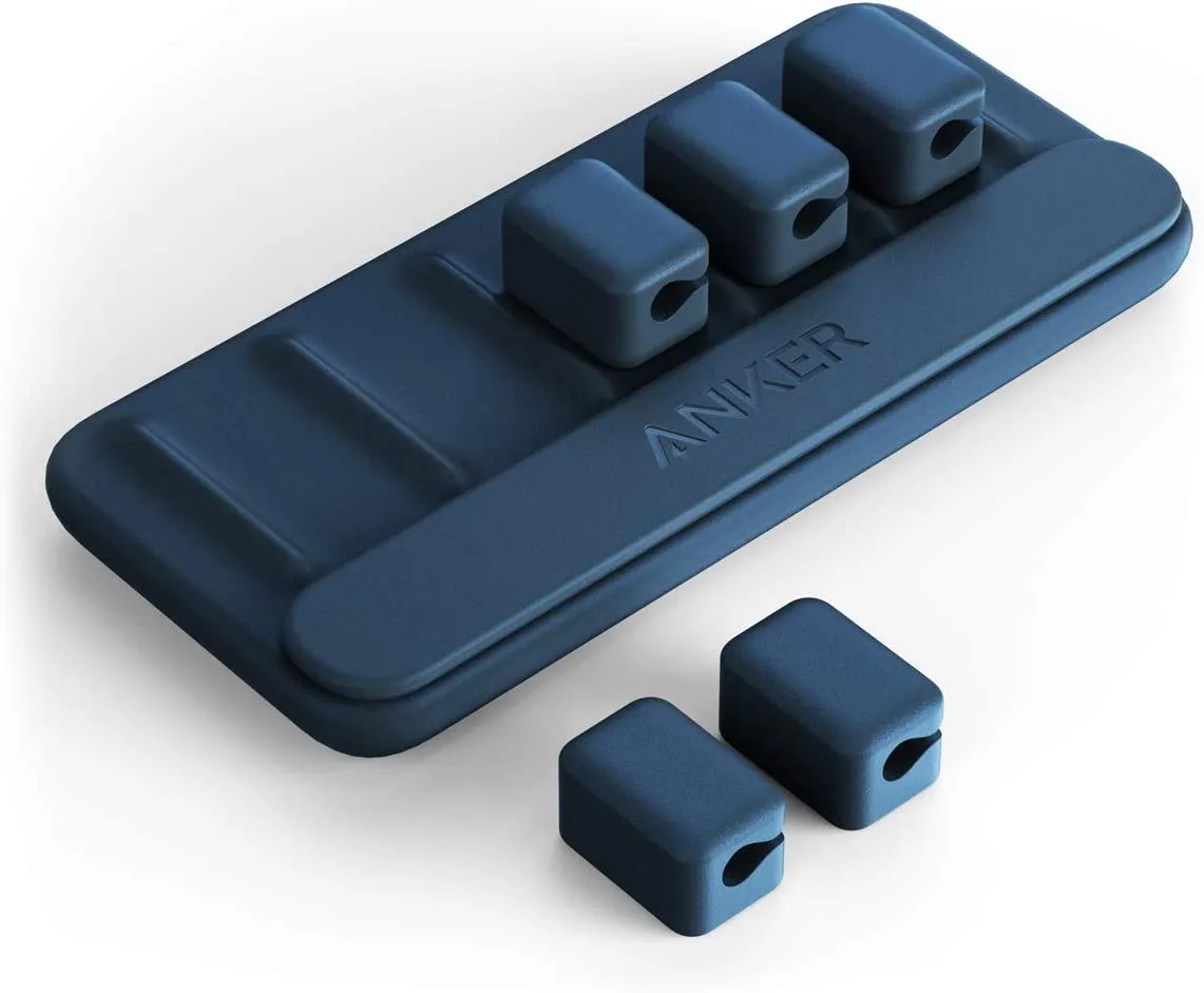 Anker Cable Management, Magnetic Cable Holder, Desktop Multipurpose Cord Keeper, 5 Clips