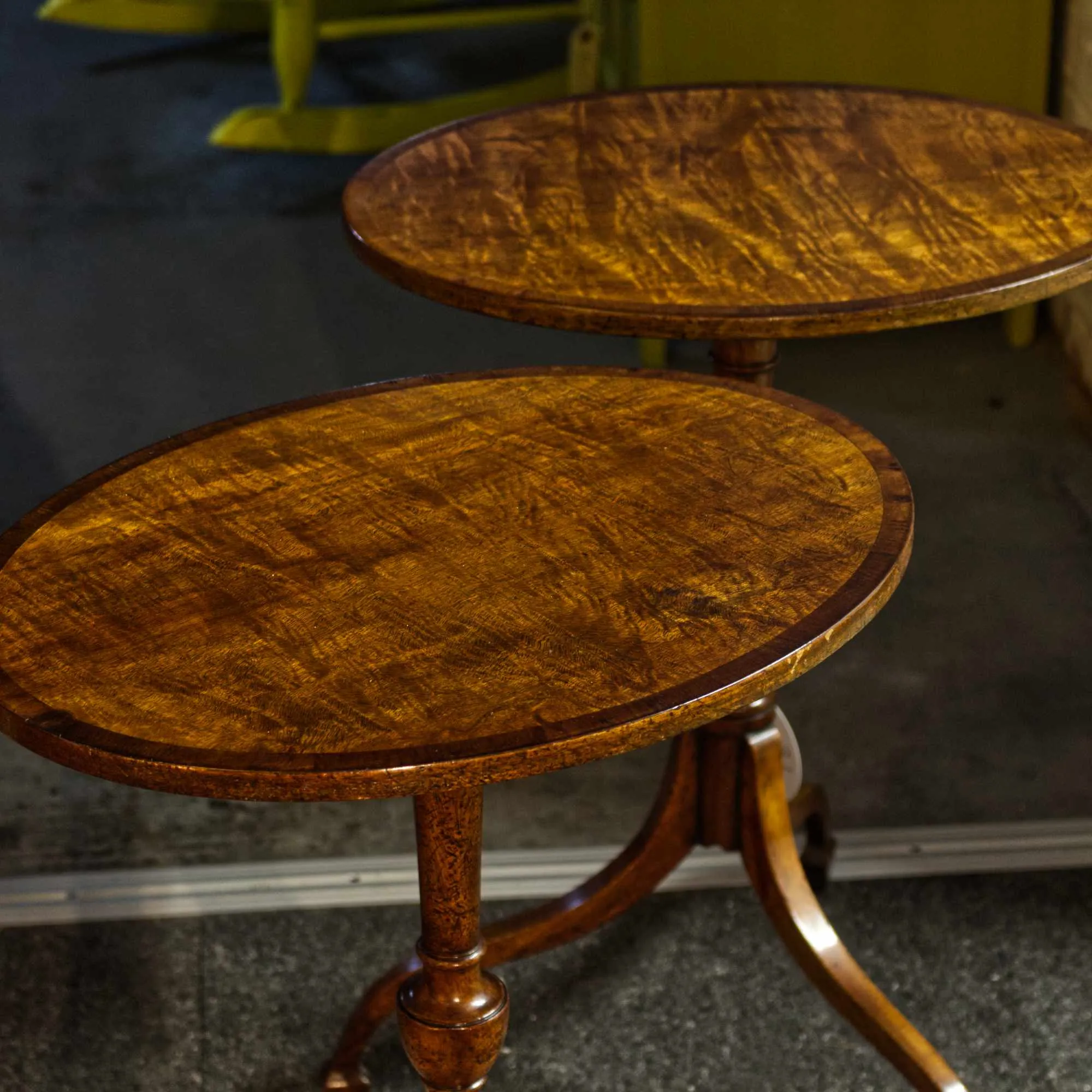 Antique Vintage Pair Edwardian Side Occasional Tables