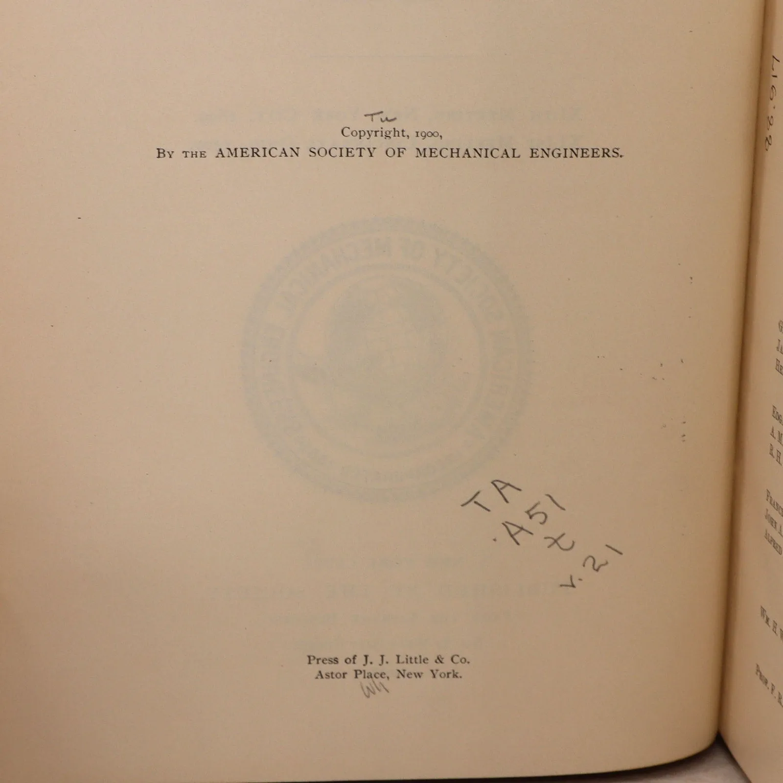 ASME American Society Mechanical Engineers Transactions 1900 Vol XXI 21 Leather