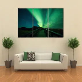 Aurora Borealis In Iceland Canvas Wall Art