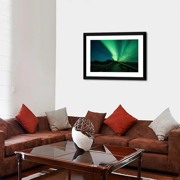 Aurora Borealis In Iceland Canvas Wall Art