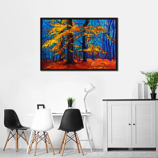 Autumn Trees Abstract Canvas Wall Art