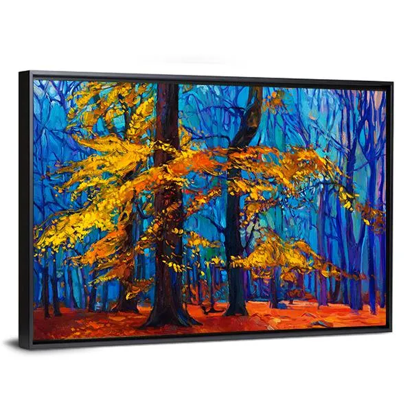 Autumn Trees Abstract Canvas Wall Art