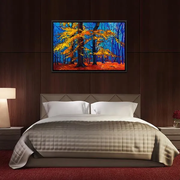 Autumn Trees Abstract Canvas Wall Art