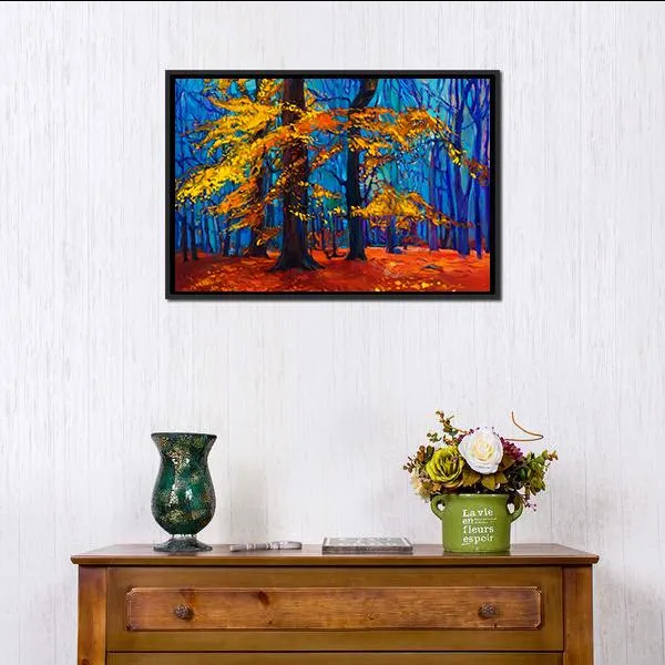 Autumn Trees Abstract Canvas Wall Art