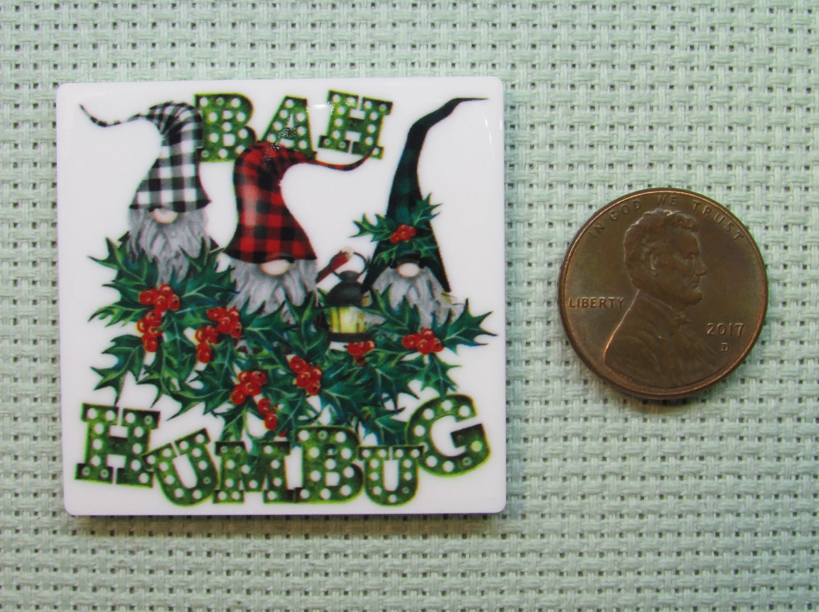 Bah Humbug Christmas Gnomes Needle Minder, Cover Minder, Magnet LAST ONE !
