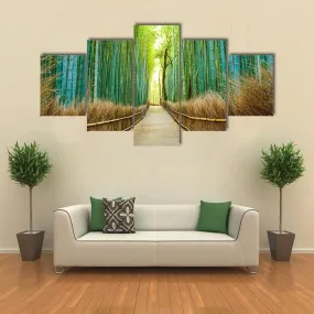Bamboo Forest In Kyoto Canvas Wall Art