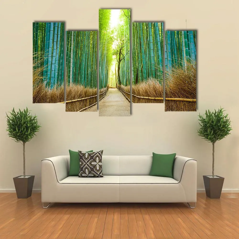Bamboo Forest In Kyoto Canvas Wall Art