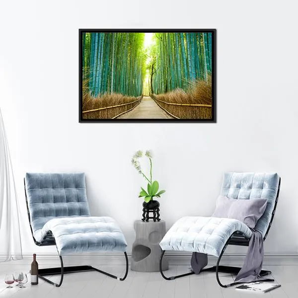 Bamboo Forest In Kyoto Canvas Wall Art