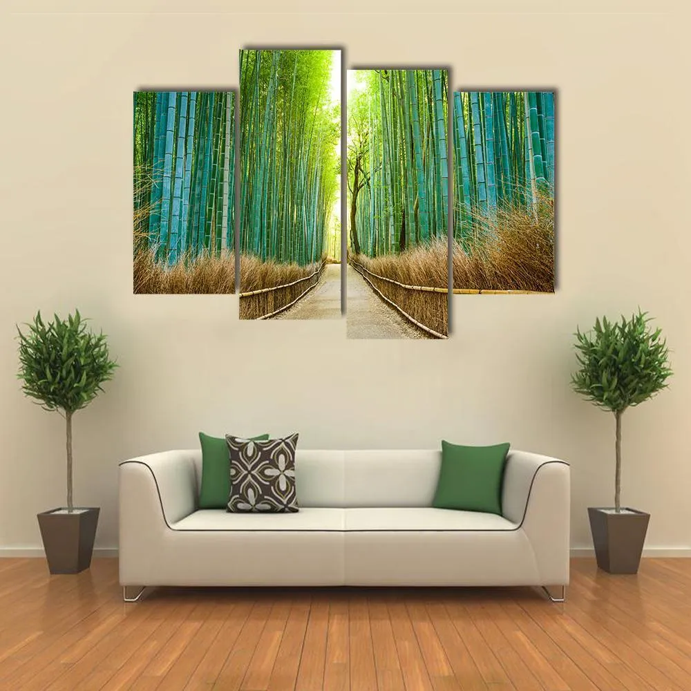 Bamboo Forest In Kyoto Canvas Wall Art